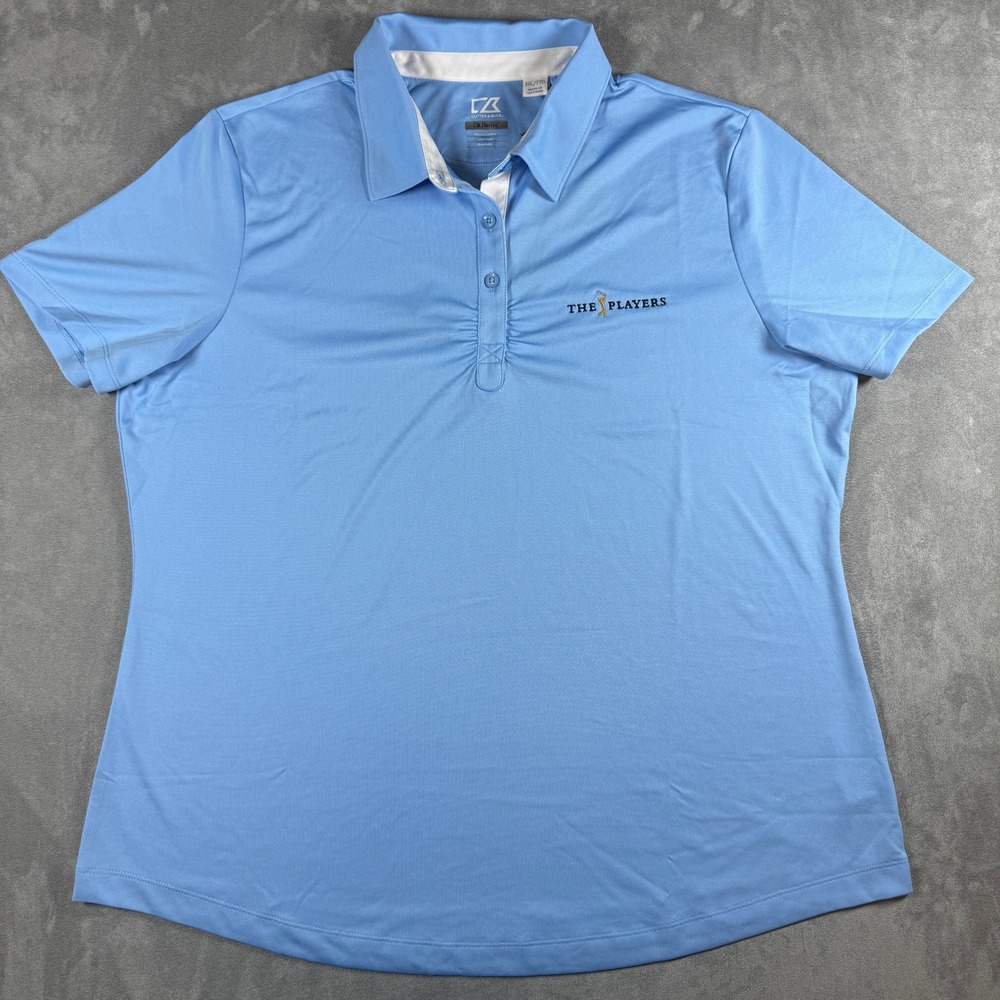 Cutter & Buck NWT Players Championship CB DryTec Polo Blue XXL LCK02499